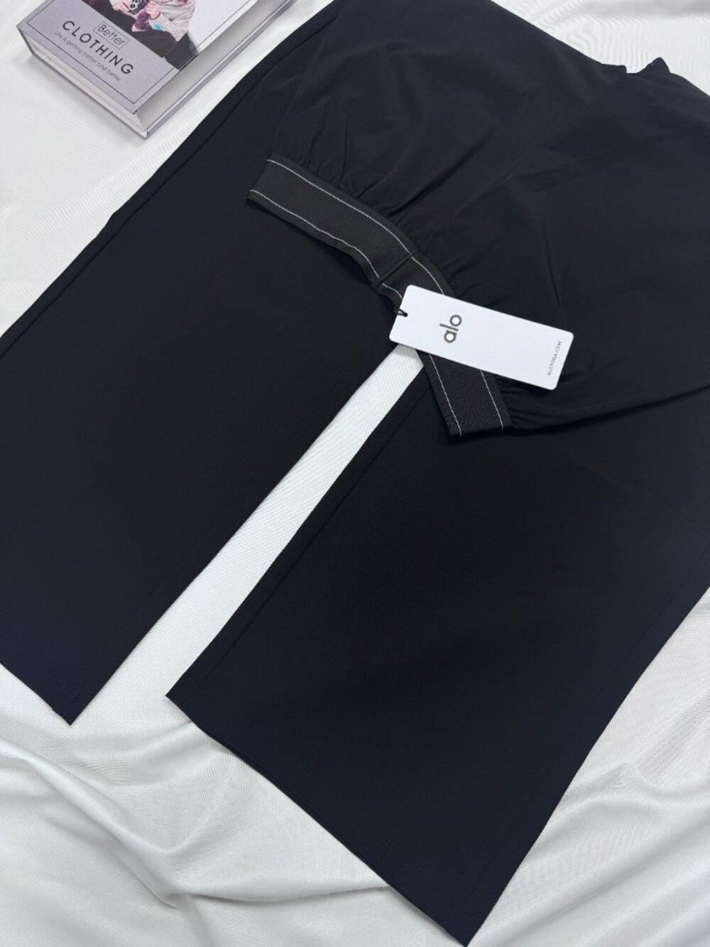 ALO Yoga Black Suit Up Trouser🔥 Chic Wide Leg Work Pants | Regular NWT🎄 - Picture 7 of 8